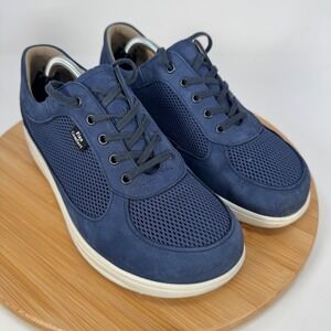 Finn Comfort Ikebukuro Navy Blue Nubuck Mesh Walking Shoes Womens 6.5 8581509